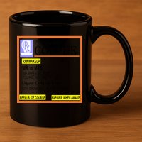 Rx Prescription Coffee Dr Caffeine Funny 11oz C Handle Ceramic Mug
