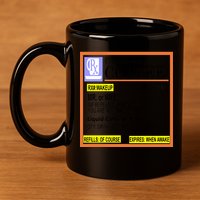 Rx Prescription Coffee Dr Caffeine Funny 11oz C Handle Ceramic Mug