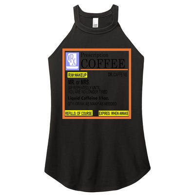 Rx Prescription Coffee Dr Caffeine Funny Women's Perfect Tri Rocker Tank