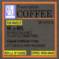 Rx Prescription Coffee Dr Caffeine Funny Cotton Canvas Backpack