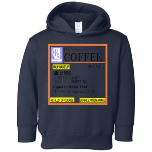 Rx Prescription Coffee Dr Caffeine Funny Toddler Hoodie