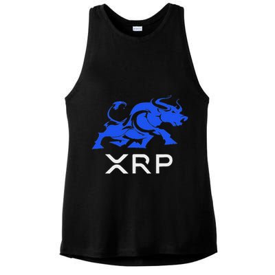 Ripple Xrp Bullrun To The Moon Cryptocurrency Coin Token Ladies PosiCharge Tri-Blend Wicking Tank