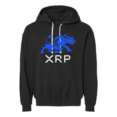 Ripple Xrp Bullrun To The Moon Cryptocurrency Coin Token Garment-Dyed Fleece Hoodie