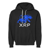 Ripple Xrp Bullrun To The Moon Cryptocurrency Coin Token Garment-Dyed Fleece Hoodie