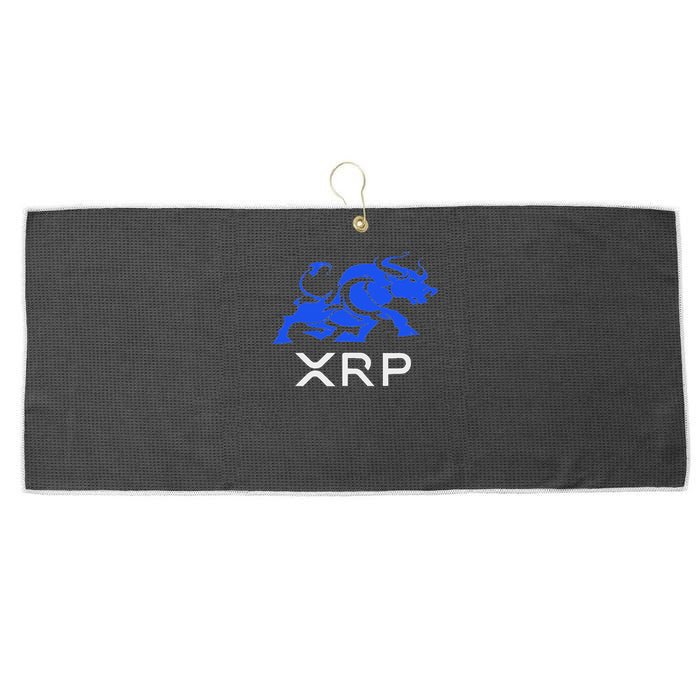 Ripple Xrp Bullrun To The Moon Cryptocurrency Coin Token Large Microfiber Waffle Golf Towel