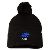 Ripple Xrp Bullrun To The Moon Cryptocurrency Coin Token Pom Pom 12in Knit Beanie
