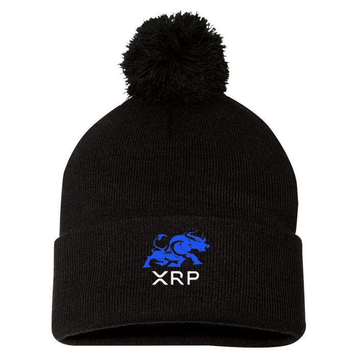 Ripple Xrp Bullrun To The Moon Cryptocurrency Coin Token Pom Pom 12in Knit Beanie