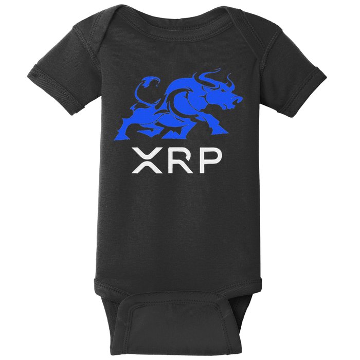 Ripple Xrp Bullrun To The Moon Cryptocurrency Coin Token Baby Bodysuit