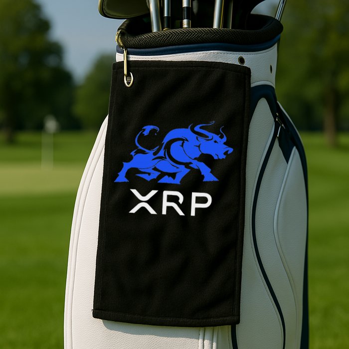 Ripple Xrp Bullrun To The Moon Cryptocurrency Coin Token Golf Towel