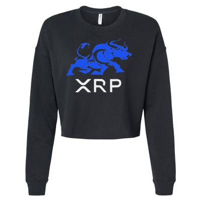 Ripple Xrp Bullrun To The Moon Cryptocurrency Coin Token Cropped Pullover Crew