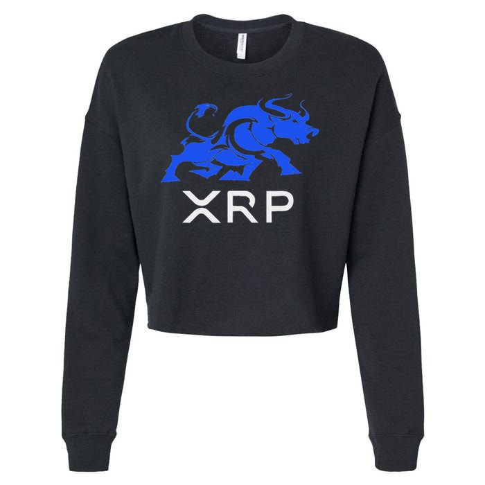 Ripple Xrp Bullrun To The Moon Cryptocurrency Coin Token Cropped Pullover Crew