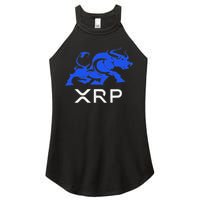 Ripple Xrp Bullrun To The Moon Cryptocurrency Coin Token Women's Perfect Tri Rocker Tank