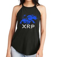 Ripple Xrp Bullrun To The Moon Cryptocurrency Coin Token Women's Perfect Tri Rocker Tank
