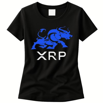 Ripple Xrp Bullrun To The Moon Cryptocurrency Coin Token Womens T-Shirt