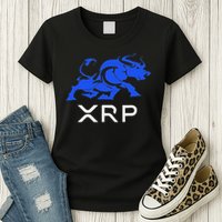 Ripple Xrp Bullrun To The Moon Cryptocurrency Coin Token Womens T-Shirt