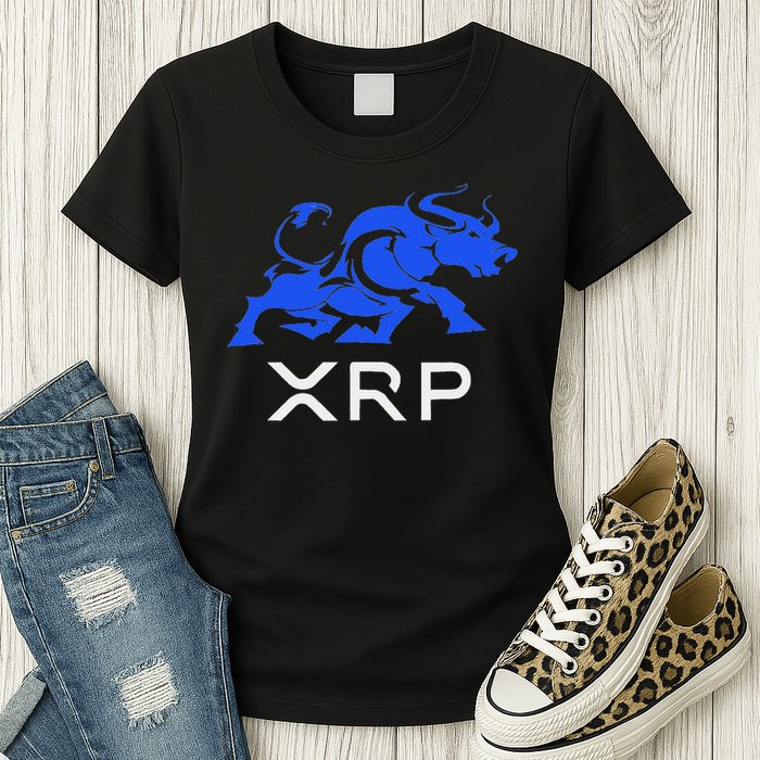 Ripple Xrp Bullrun To The Moon Cryptocurrency Coin Token Womens T-Shirt
