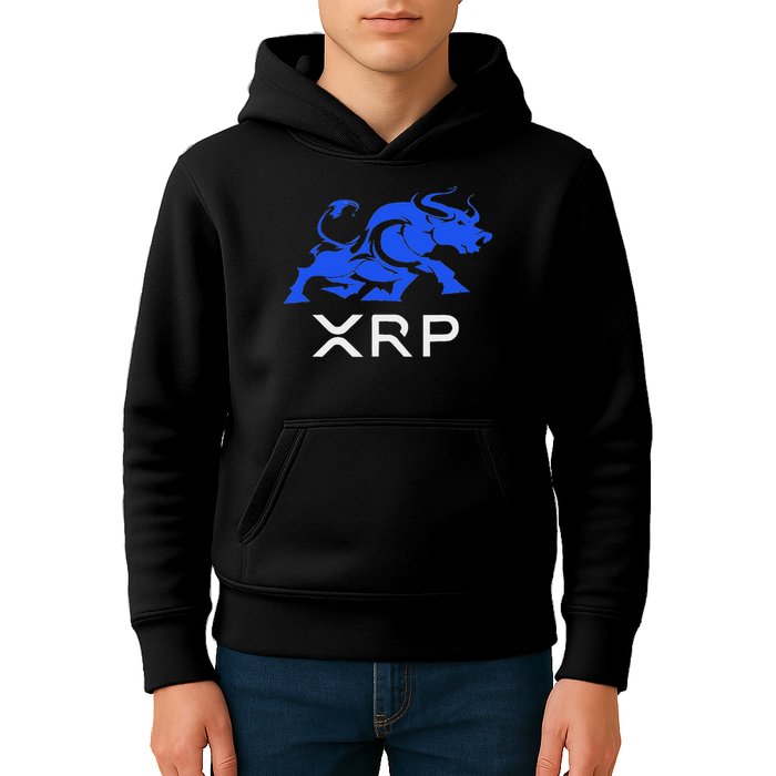 Ripple Xrp Bullrun To The Moon Cryptocurrency Coin Token Kids Hoodie