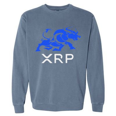 Ripple Xrp Bullrun To The Moon Cryptocurrency Coin Token Garment-Dyed Sweatshirt