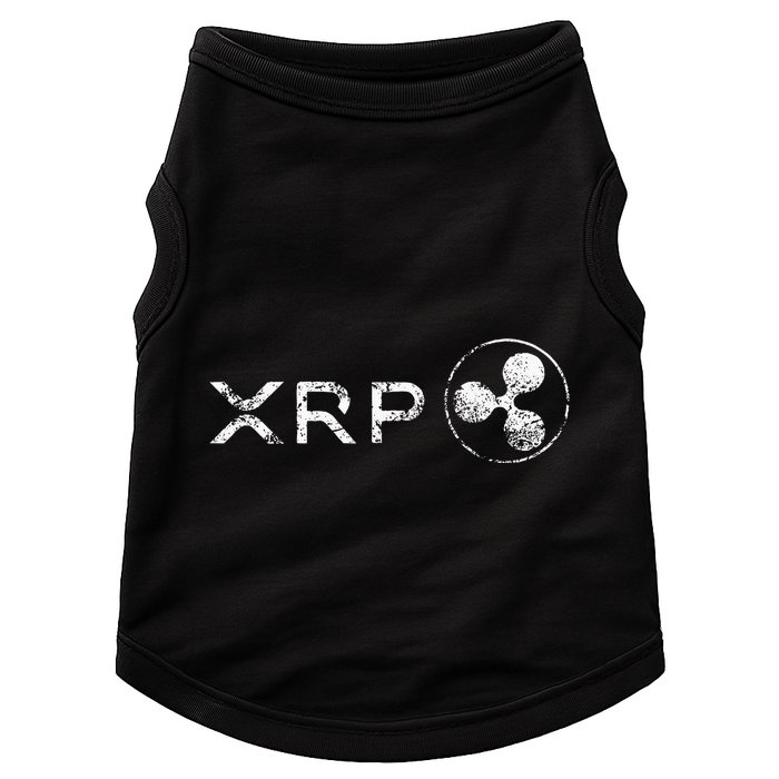 Ripple Xrp Crypto Token Blockchain Technology White Vintage Doggie Tank