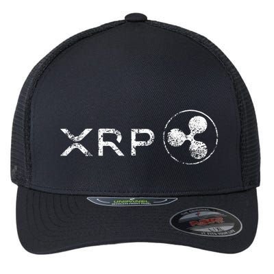 Ripple Xrp Crypto Token Blockchain Technology White Vintage Flexfit Unipanel Trucker Cap