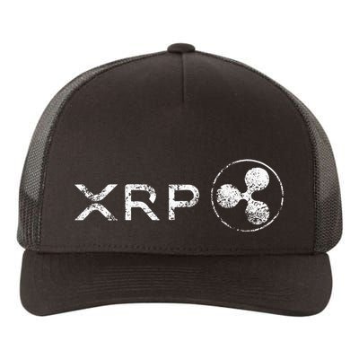 Ripple Xrp Crypto Token Blockchain Technology White Vintage Yupoong Adult 5-Panel Trucker Hat