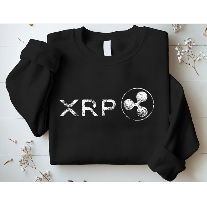 Ripple Xrp Crypto Token Blockchain Technology White Vintage Sweatshirt