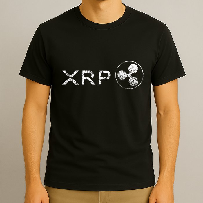 Ripple Xrp Crypto Token Blockchain Technology White Vintage T-Shirt