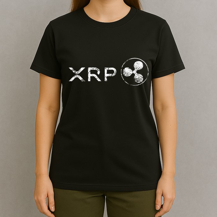 Ripple Xrp Crypto Token Blockchain Technology White Vintage T-Shirt