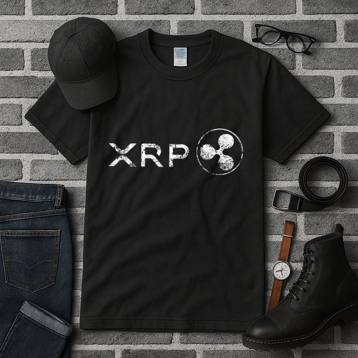Ripple Xrp Crypto Token Blockchain Technology White Vintage Tall T-Shirt