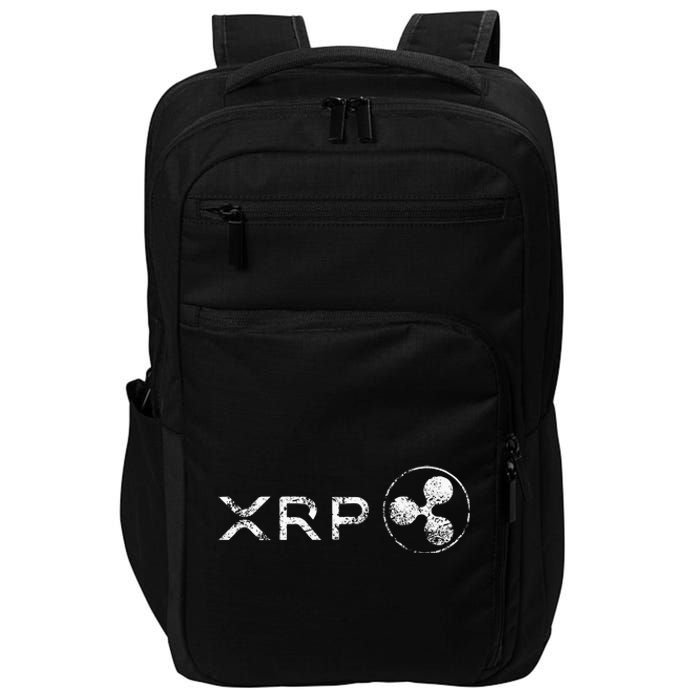 Ripple Xrp Crypto Token Blockchain Technology White Vintage Impact Tech Backpack