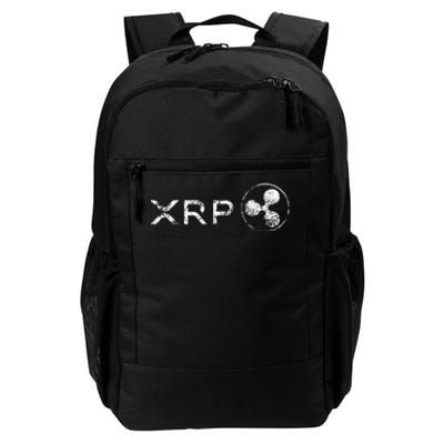 Ripple Xrp Crypto Token Blockchain Technology White Vintage Daily Commute Backpack