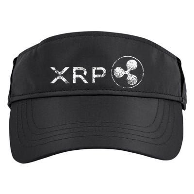 Ripple Xrp Crypto Token Blockchain Technology White Vintage Adult Drive Performance Visor