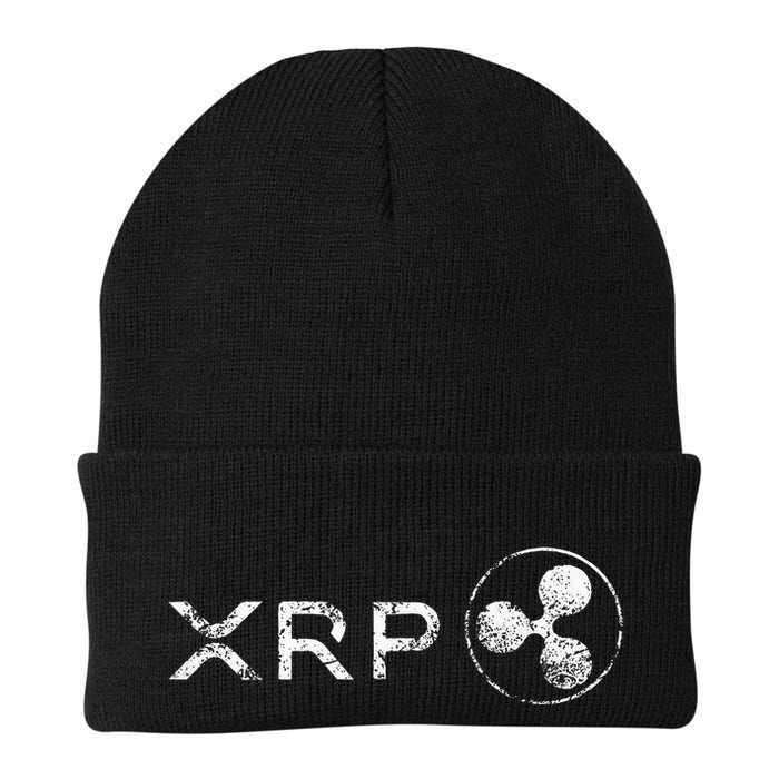 Ripple Xrp Crypto Token Blockchain Technology White Vintage Beanie