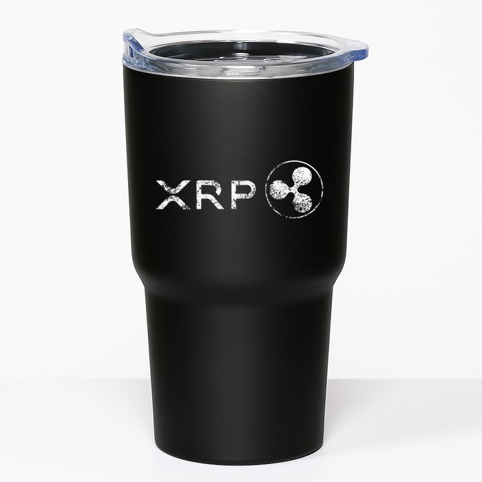 Ripple Xrp Crypto Token Blockchain Technology White Vintage Tumbler