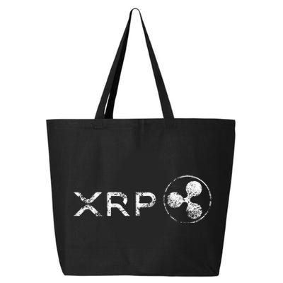 Ripple Xrp Crypto Token Blockchain Technology White Vintage 25L Jumbo Tote