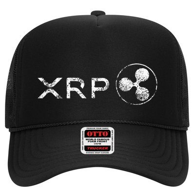 Ripple Xrp Crypto Token Blockchain Technology White Vintage Hat