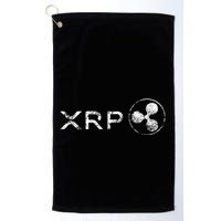 Ripple Xrp Crypto Token Blockchain Technology White Vintage Golf Towel