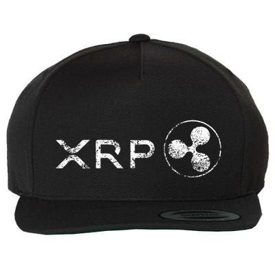 Ripple Xrp Crypto Token Blockchain Technology White Vintage Wool Snapback Cap
