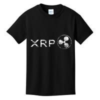 Ripple Xrp Crypto Token Blockchain Technology White Vintage Kids T-Shirt