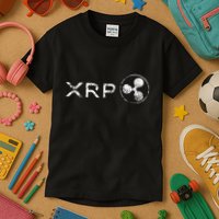 Ripple Xrp Crypto Token Blockchain Technology White Vintage Kids T-Shirt