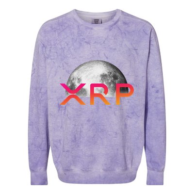 Ripple Xrp Coin Moon Xrp Army Crypto Cryptocurrency Colorblast Crewneck Sweatshirt