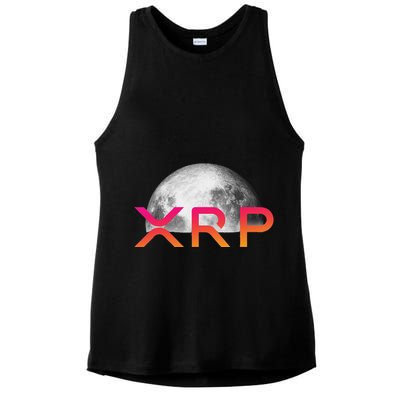 Ripple Xrp Coin Moon Xrp Army Crypto Cryptocurrency Ladies PosiCharge Tri-Blend Wicking Tank