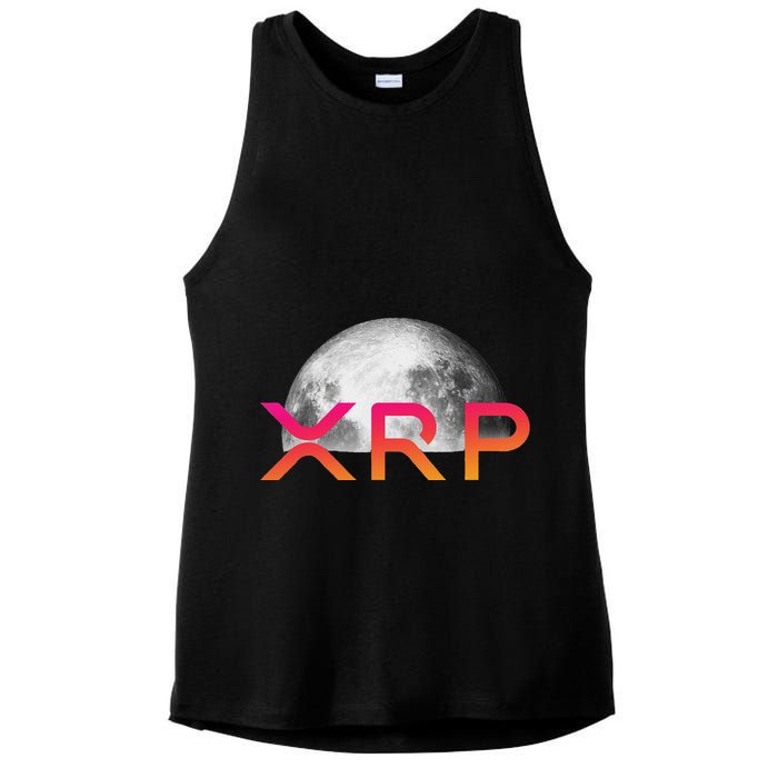 Ripple Xrp Coin Moon Xrp Army Crypto Cryptocurrency Ladies PosiCharge Tri-Blend Wicking Tank