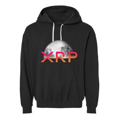 Ripple Xrp Coin Moon Xrp Army Crypto Cryptocurrency Garment-Dyed Fleece Hoodie