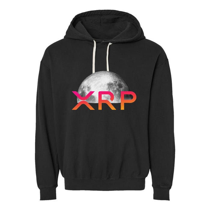 Ripple Xrp Coin Moon Xrp Army Crypto Cryptocurrency Garment-Dyed Fleece Hoodie