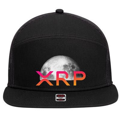 Ripple Xrp Coin Moon Xrp Army Crypto Cryptocurrency 7 Panel Mesh Trucker Snapback Hat