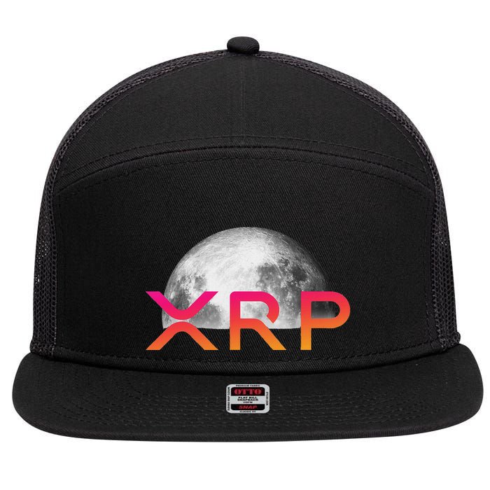 Ripple Xrp Coin Moon Xrp Army Crypto Cryptocurrency 7 Panel Mesh Trucker Snapback Hat