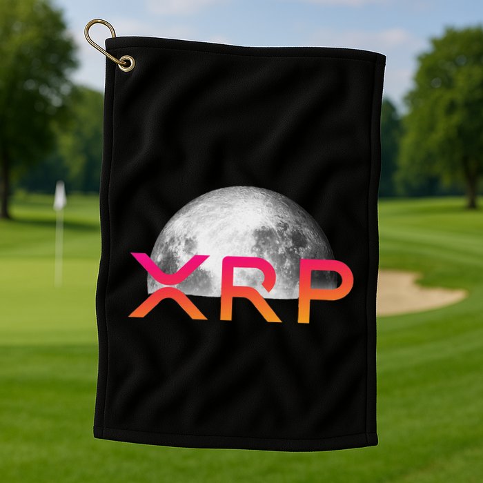 Ripple Xrp Coin Moon Xrp Army Crypto Cryptocurrency Golf Towel