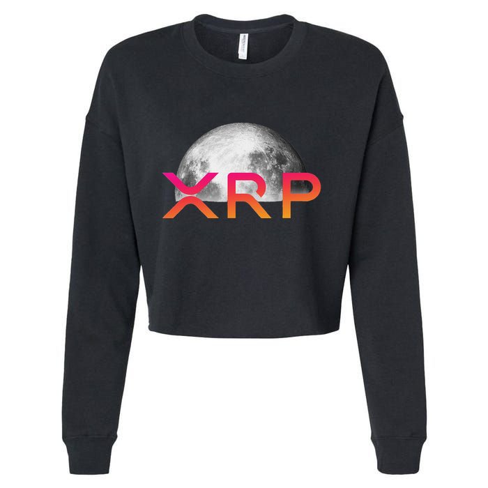 Ripple Xrp Coin Moon Xrp Army Crypto Cryptocurrency Cropped Pullover Crew
