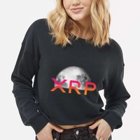 Ripple Xrp Coin Moon Xrp Army Crypto Cryptocurrency Cropped Pullover Crew